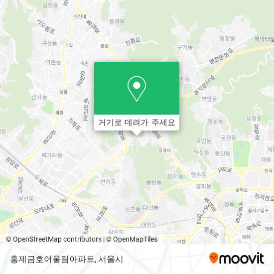 홍제금호어울림아파트 지도