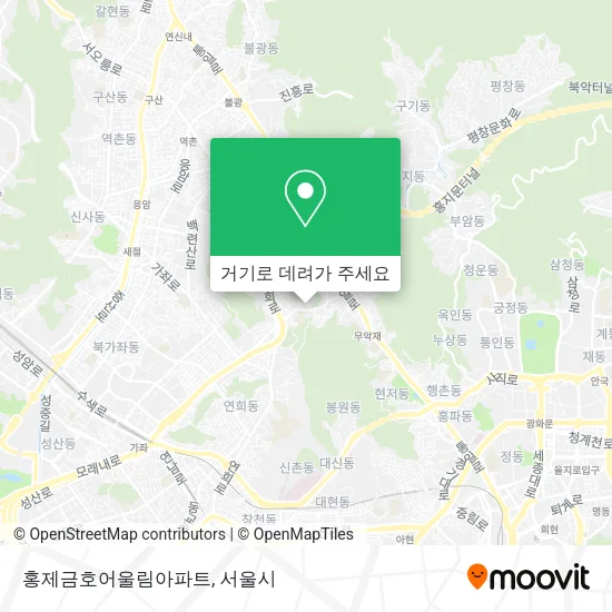 홍제금호어울림아파트 지도