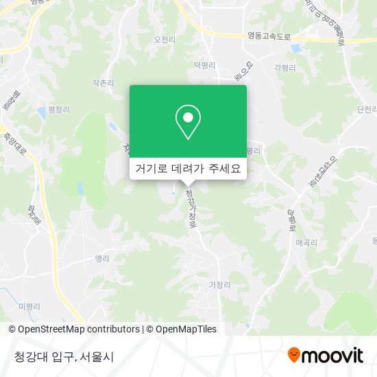 청강대 입구 지도