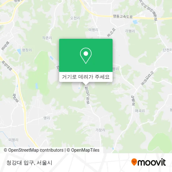 청강대 입구 지도