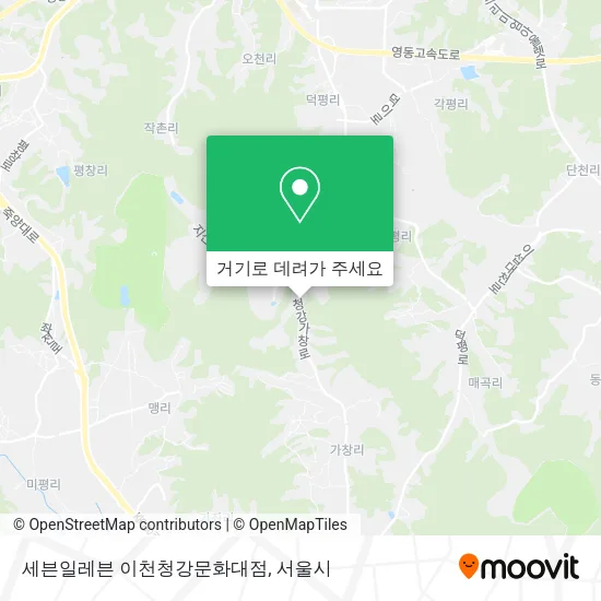 세븐일레븐 이천청강문화대점 지도