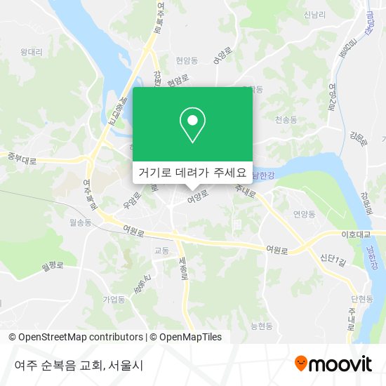 여주 순복음 교회 지도