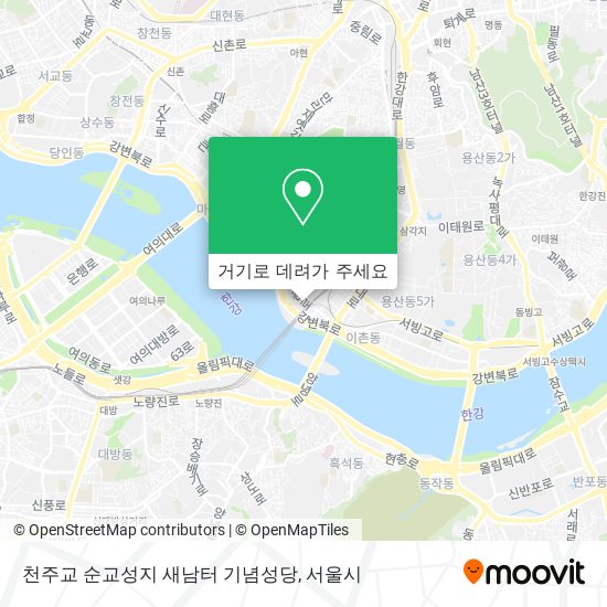 천주교 순교성지 새남터 기념성당 지도