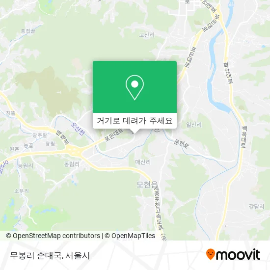 무봉리 순대국 지도