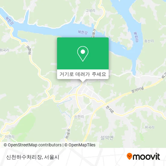 신천하수처리장 지도