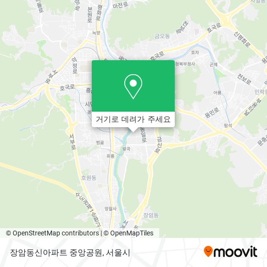 장암동신아파트 중앙공원 지도