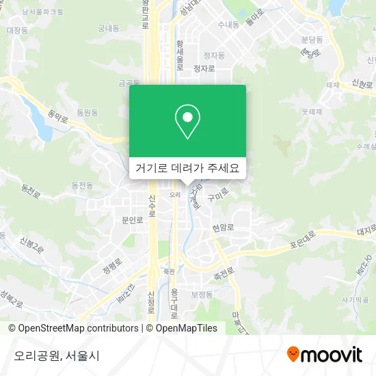 오리공원 지도