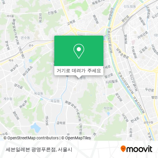 세븐일레븐 광명푸른점 지도