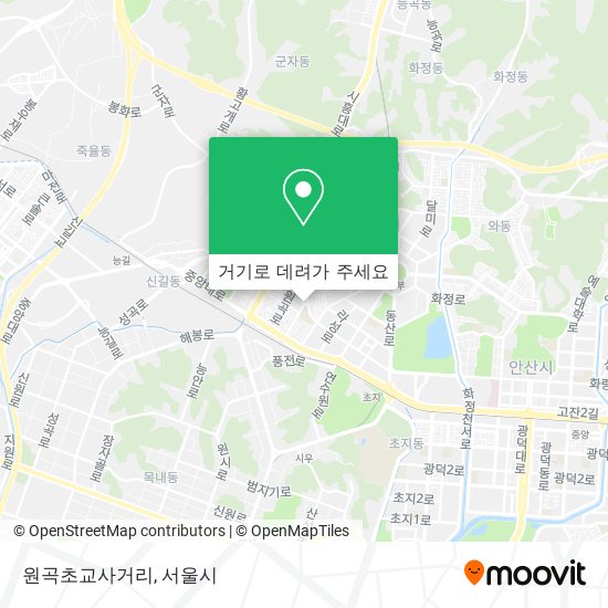 원곡초교사거리 지도