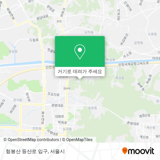 험봉산 등산로 입구 지도