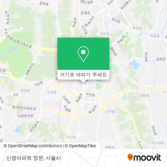 신명아파트 정문 지도