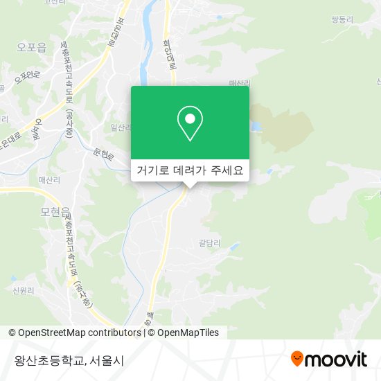 왕산초등학교 지도