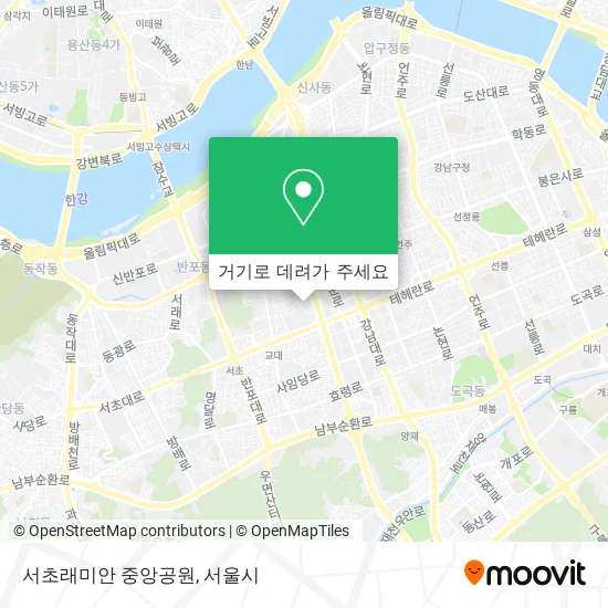 서초래미안 중앙공원 지도
