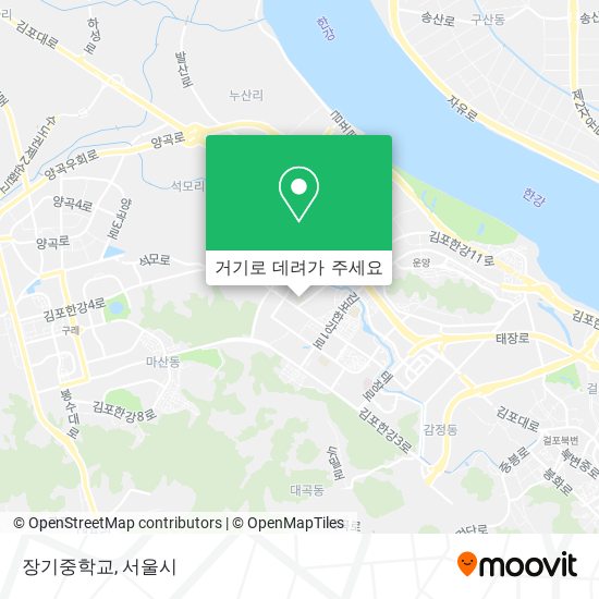 장기중학교 지도