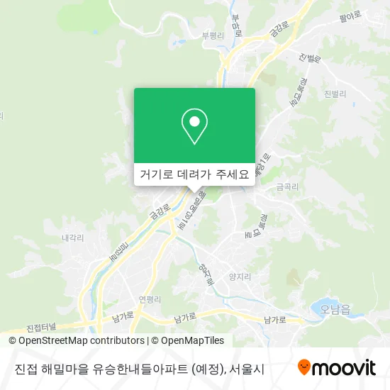 진접 해밀마을 유승한내들아파트 (예정) 지도