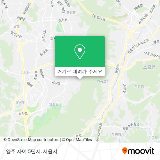 양주 자이 5단지 지도