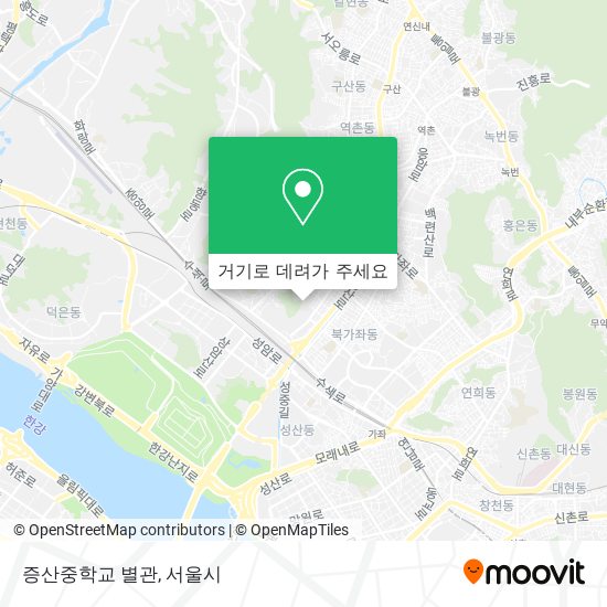 증산중학교 별관 지도