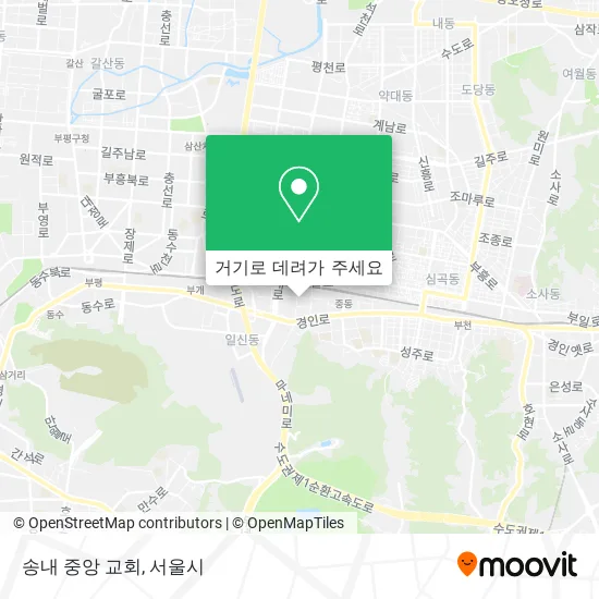 송내 중앙 교회 지도