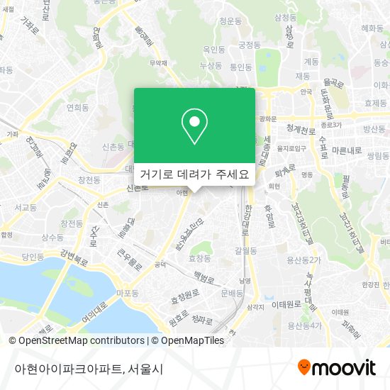 아현아이파크아파트 지도