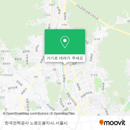 한국전력공사 노원도봉지사 지도