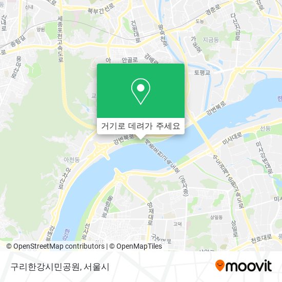 구리한강시민공원 지도