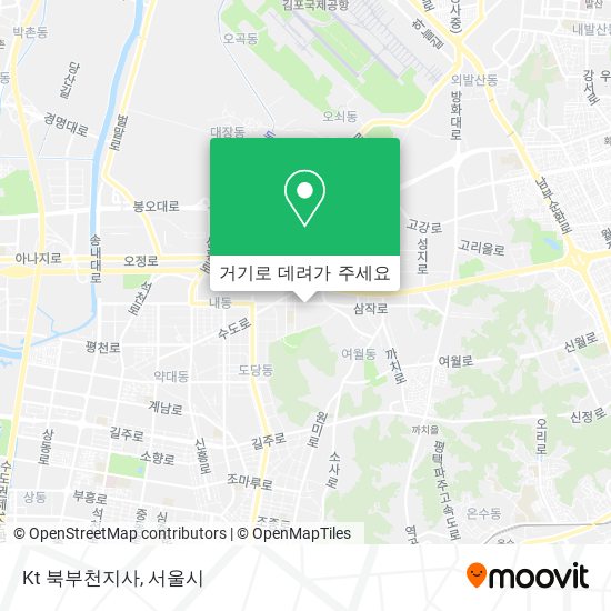 Kt 북부천지사 지도