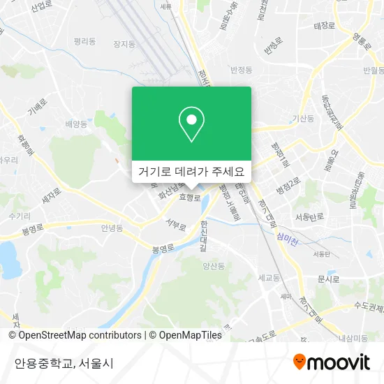 안용중학교 지도
