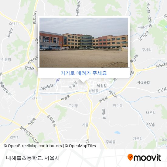 내혜홀초등학교 지도