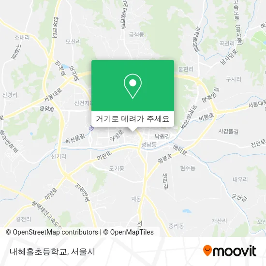 내혜홀초등학교 지도