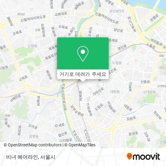 비녀 헤어라인 지도