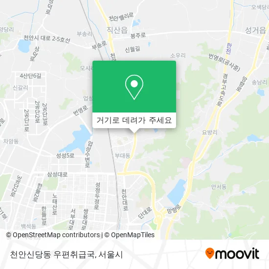 천안신당동 우편취급국 지도