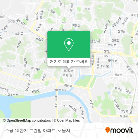 주공 15단지 그린빌 아파트 지도