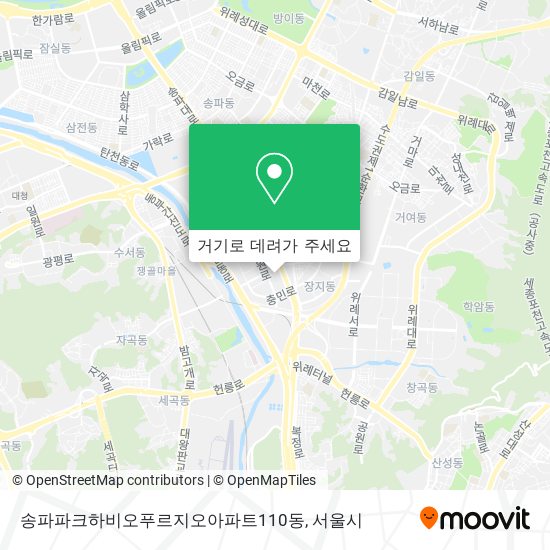 송파파크하비오푸르지오아파트110동 지도