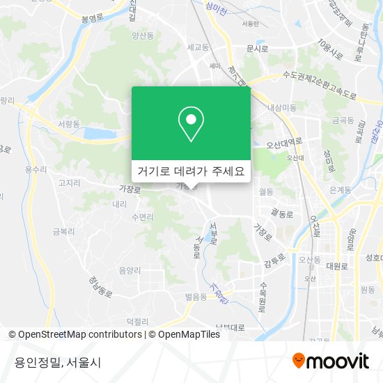 용인정밀 지도