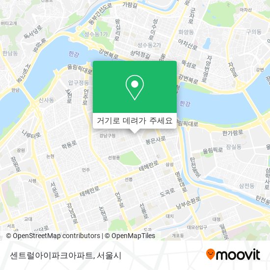 센트럴아이파크아파트 지도
