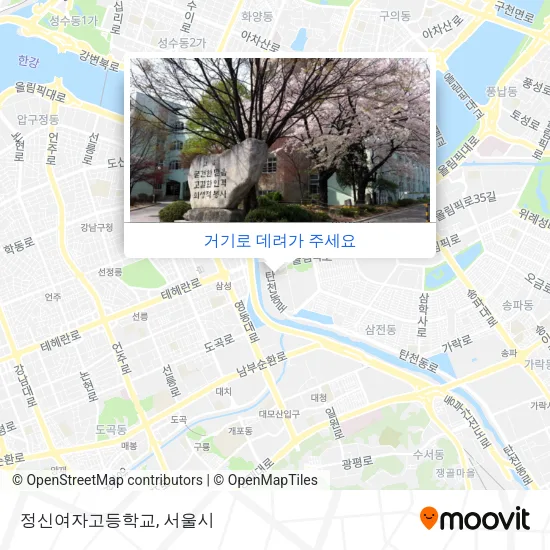 정신여자고등학교 지도
