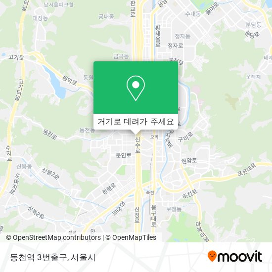 동천역 3번출구 지도