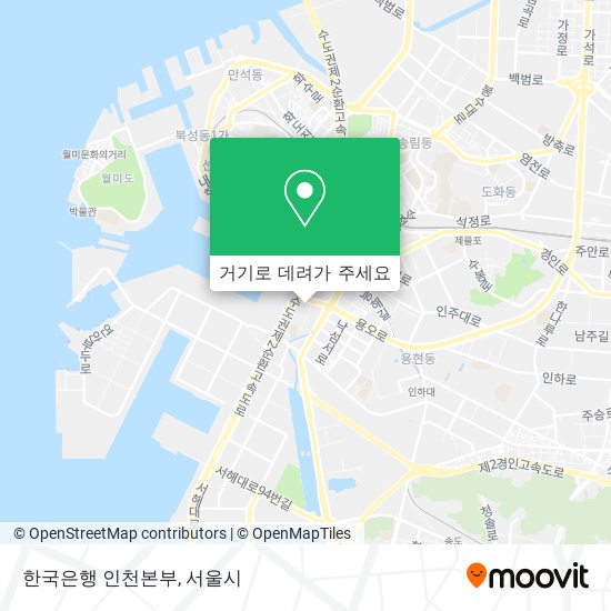 한국은행 인천본부 지도