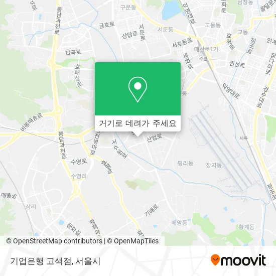 기업은행 고색점 지도