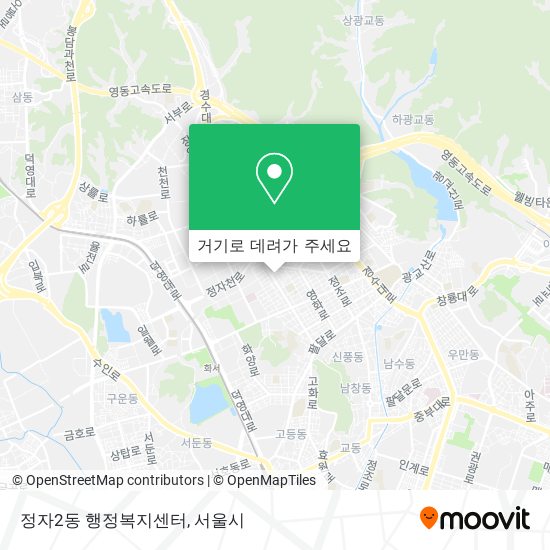 정자2동 행정복지센터 지도