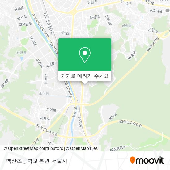 백산초등학교 본관 지도