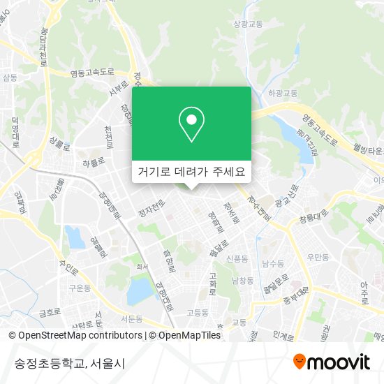송정초등학교 지도
