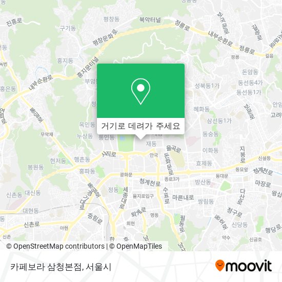 카페보라 삼청본점 지도