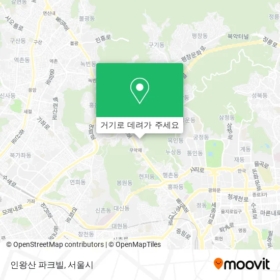 인왕산 파크빌 지도