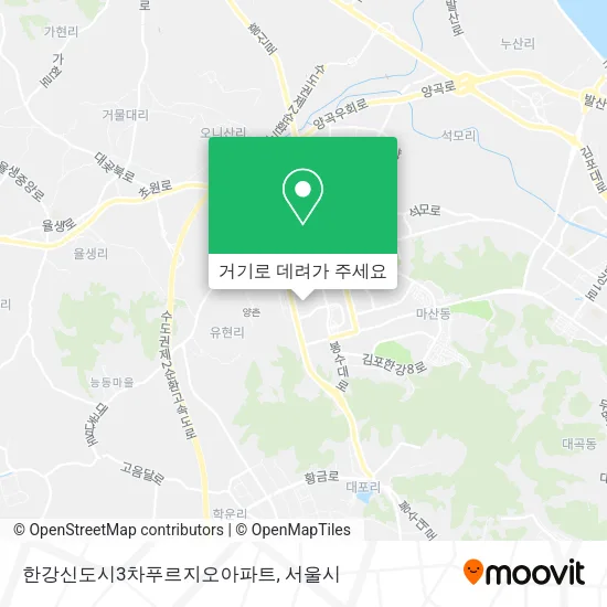 한강신도시3차푸르지오아파트 지도