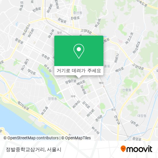 정발중학교삼거리 지도