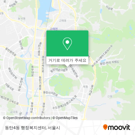 동탄4동 행정복지센터 지도