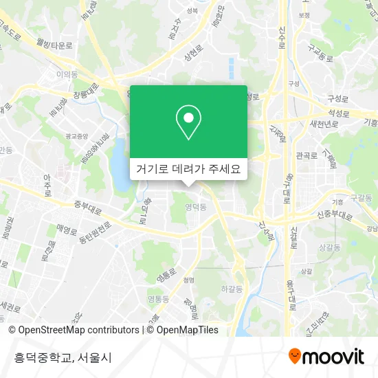 흥덕중학교 지도