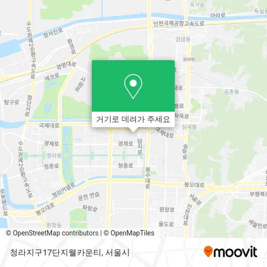 청라지구17단지웰카운티 지도