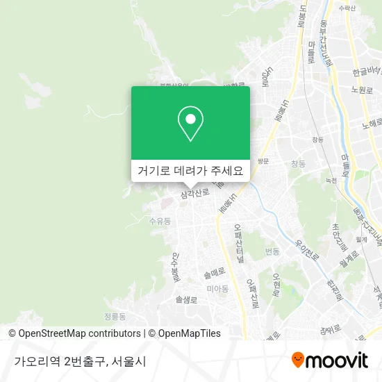 가오리역 2번출구 지도